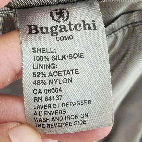 Bugatchi UOMO For Michael Jordan 100% Silk Gray Blazer Men's L - Picture 5 of 14